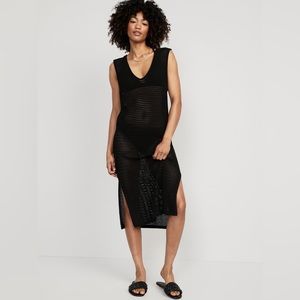 Never Been Worn! Sleeveless Crochet Midi Swim Cover-Up Dress for Women